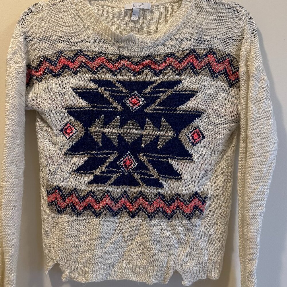 dELiA*s Bohemian Print Sweater